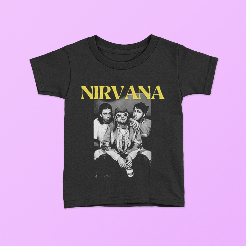 KAOS BAJU ANAK NIRVANA 1 | TSHIRT DISTRO BABY KIDS TEE / BAYI ANAK HITAM LAKI LAKI PEREMPUAN PRIA WA