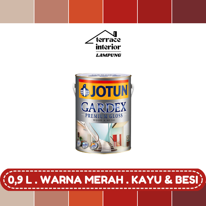 Cat Kayu & Besi Gardex Warna Merah Premium Gloss Jotun 0.9 L