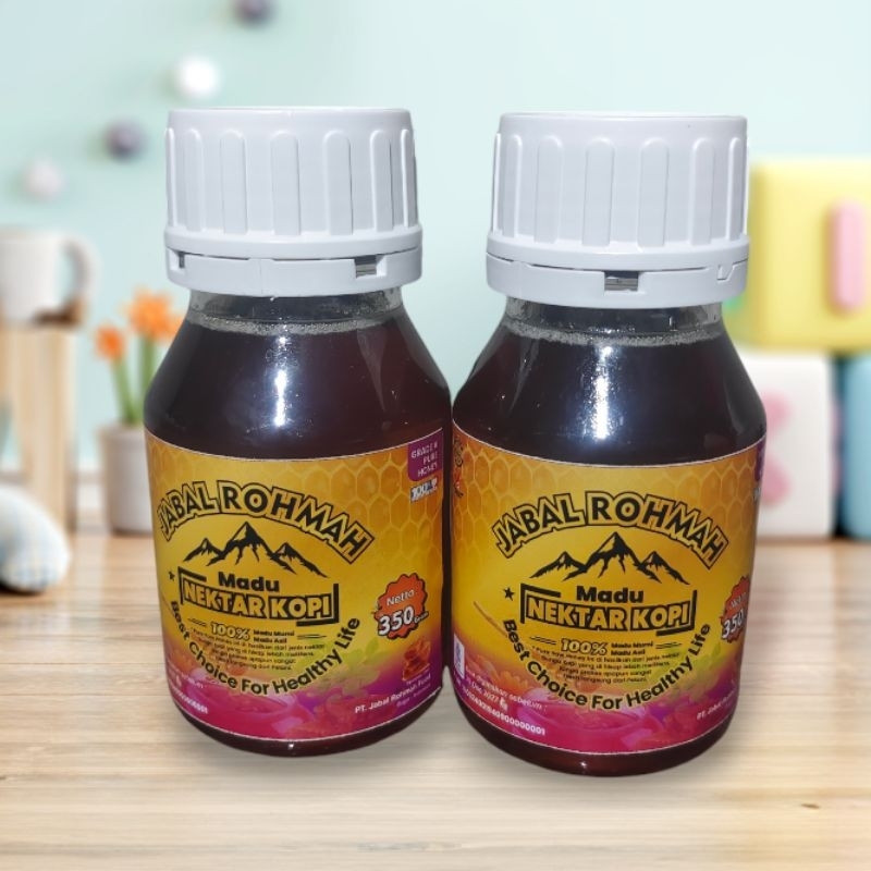 

Madu Nektar Kopi 350gr Jabal Rohmah Murni Asli Grade A 100% Alami Natural Pure Raw Honey