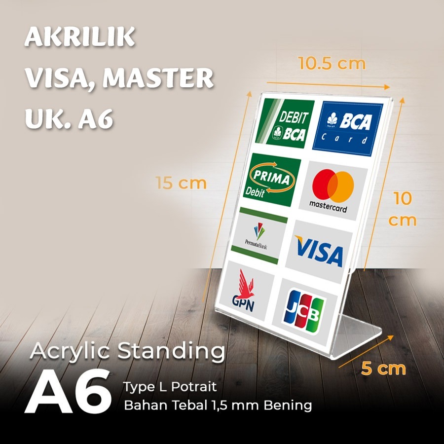 

AKRILIK + STIKER DEBIT VISA DLL