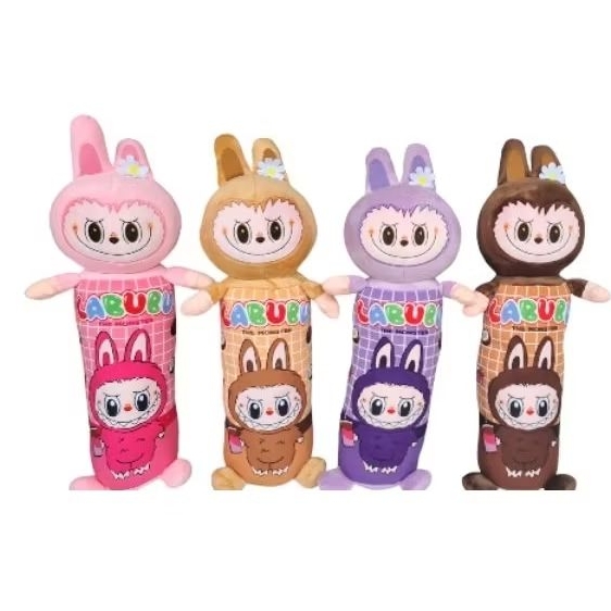 Guling boneka Labubu the monster exciting macaron
