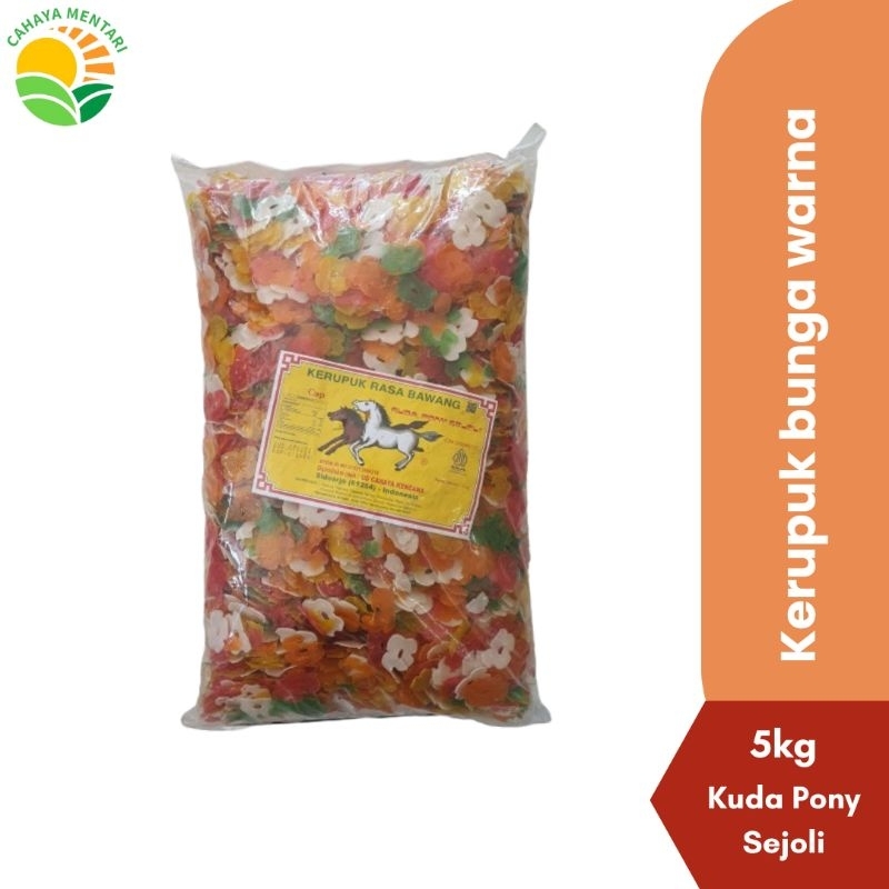 

KERUPUK MENTAH BUNGA WARNA 5KG CAP KUDA PONY