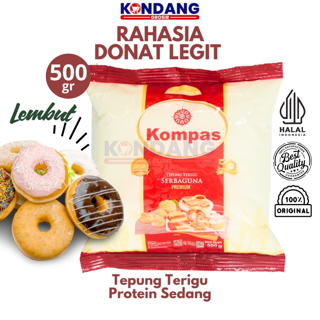 

Kompas Tepung Premium 500 gr – Tepung Terigu Serbaguna Berkualitas Tinggi Protein Rendah