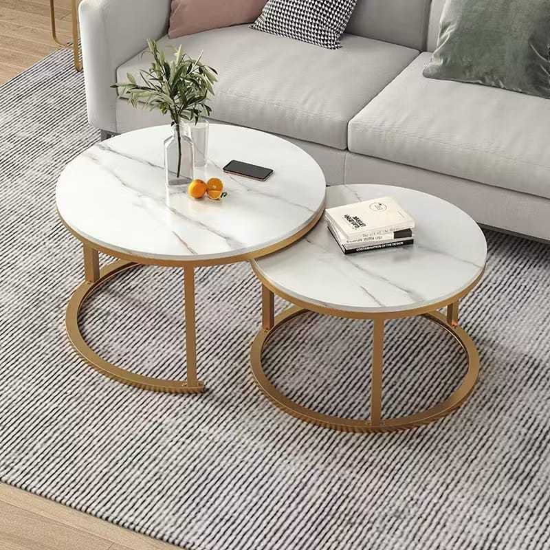 Meja Tamu Minimalis Set Alula | Meja Minimalis ||Furniture Ruang Tamu|Meja Bulat Ruang TamuAesthetic