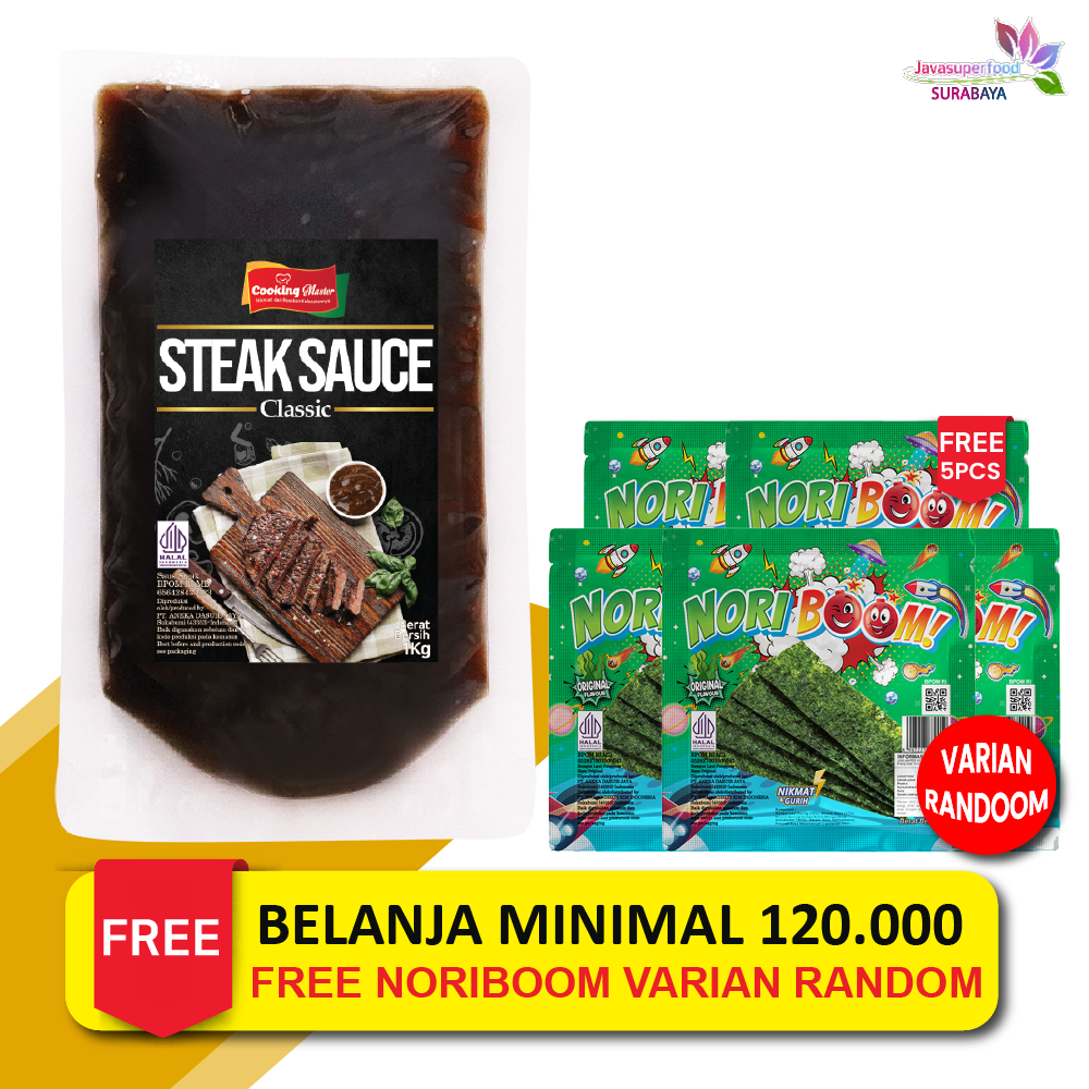 

SBY. Cooking Master/ Steak Sauce/ Saus Steak/ Sauce Steak Halal 1 KG