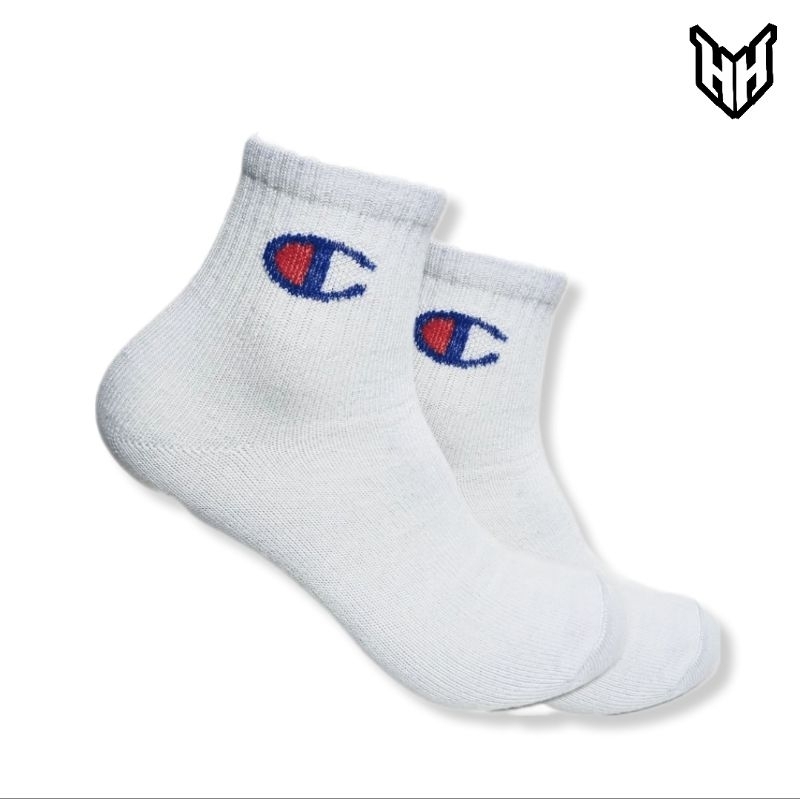 Initial H KAOS KAKI PENDEK PUTIH SPORT - Kaos Kaki Pria Wanita Dewasa Tebal Premium