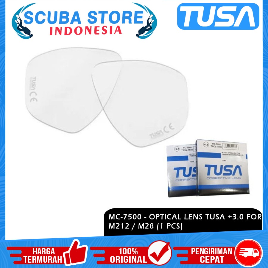 MC-7500 Optical Lens Tusa Corrective Lensa Plus (1pcs) Mask Freedom Ceos Selam Kacamata Scuba Diving