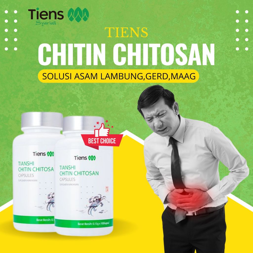 Tiens Chitin Chitosan - Atasi Masalah GERD - Asam Lambung - Pencernaan & Alergi