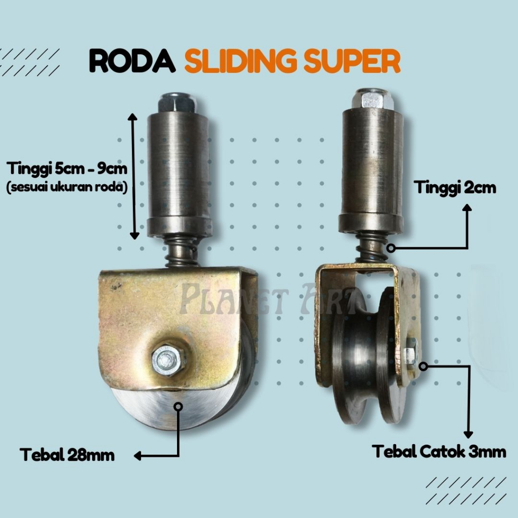 RODA PAGAR BESI SLIDING/RODA REL BESI SUPER/RODA PAGAR GERBANG BESi