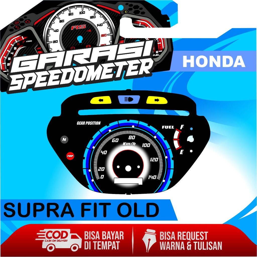 PAPAN SPEEDOMETER CUSTOM HONDA SUPRA FIT OLD DAN SUPRA X 100