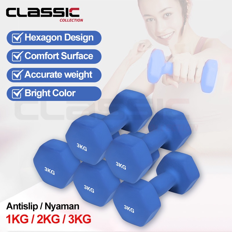 BARBEL 3KG GYM FITNESS DUMBELL 2KG DUMBELL 1KG/DUMBELL 3KG / BARBEL MINI / BARBEL NON SLIP DUMBBELL