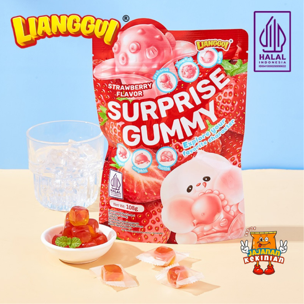 

[HALAL] LIANGGUI SUPRISE CANDY STRAWBERRY | PERMEN BUAH RASA STROBERI - 108 gr