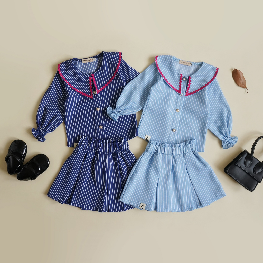 MARIPOSA SERIES | ONE SET STRIP | ONE SET ANAK | BAJU ANAK KEKINIAN | BAJU PRE SCHOOL