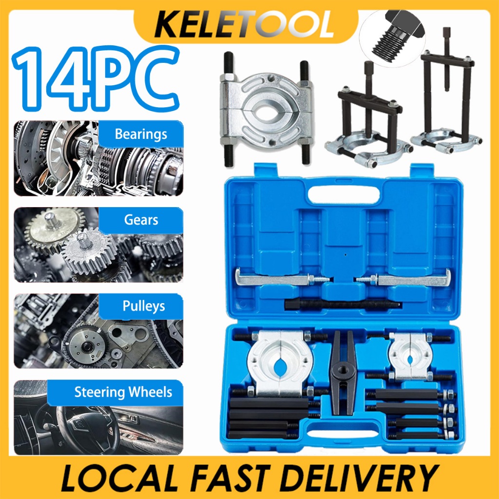 【Ready stok】14PCS Car Internal Bearing Separator Mobil Internal Bearing Puller Set Bearing Removal S
