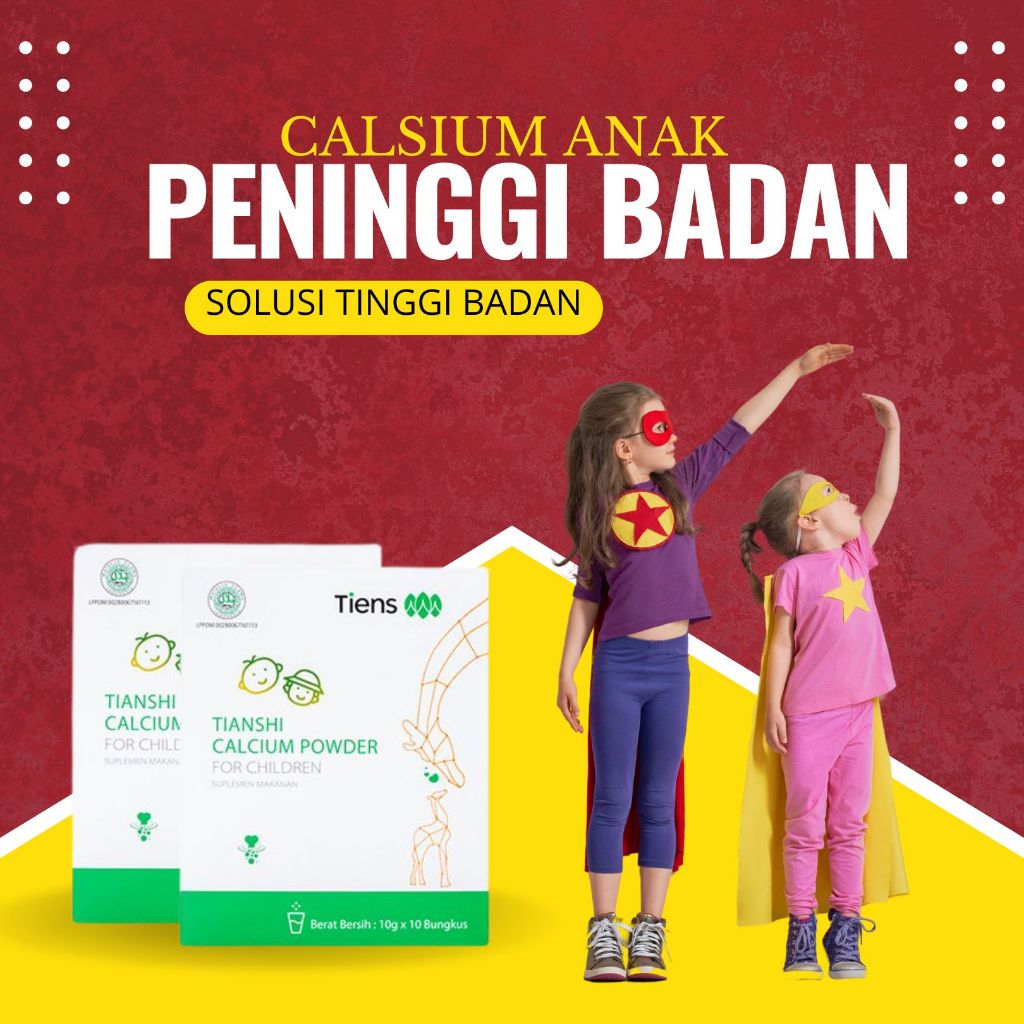 Susu Kalsium Anak Tiens Kalsium Junior Peninggi Badan Anak Tiens Calcium For Children Herbal Alami