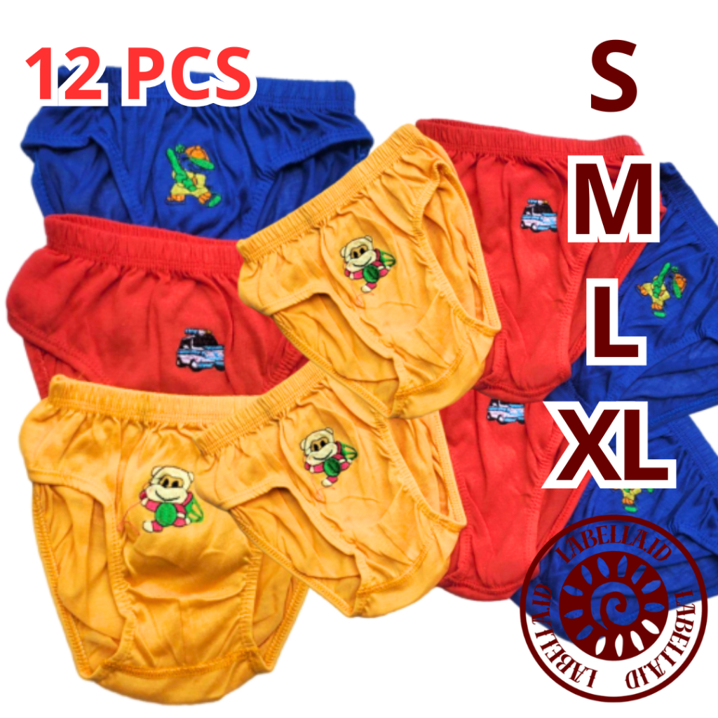 PAKET 12 PCS Sempak Celana Dalam Anak Laki laki 1-10 Tahun Polos Anak Cowok Sempak Anak Cowok Model 