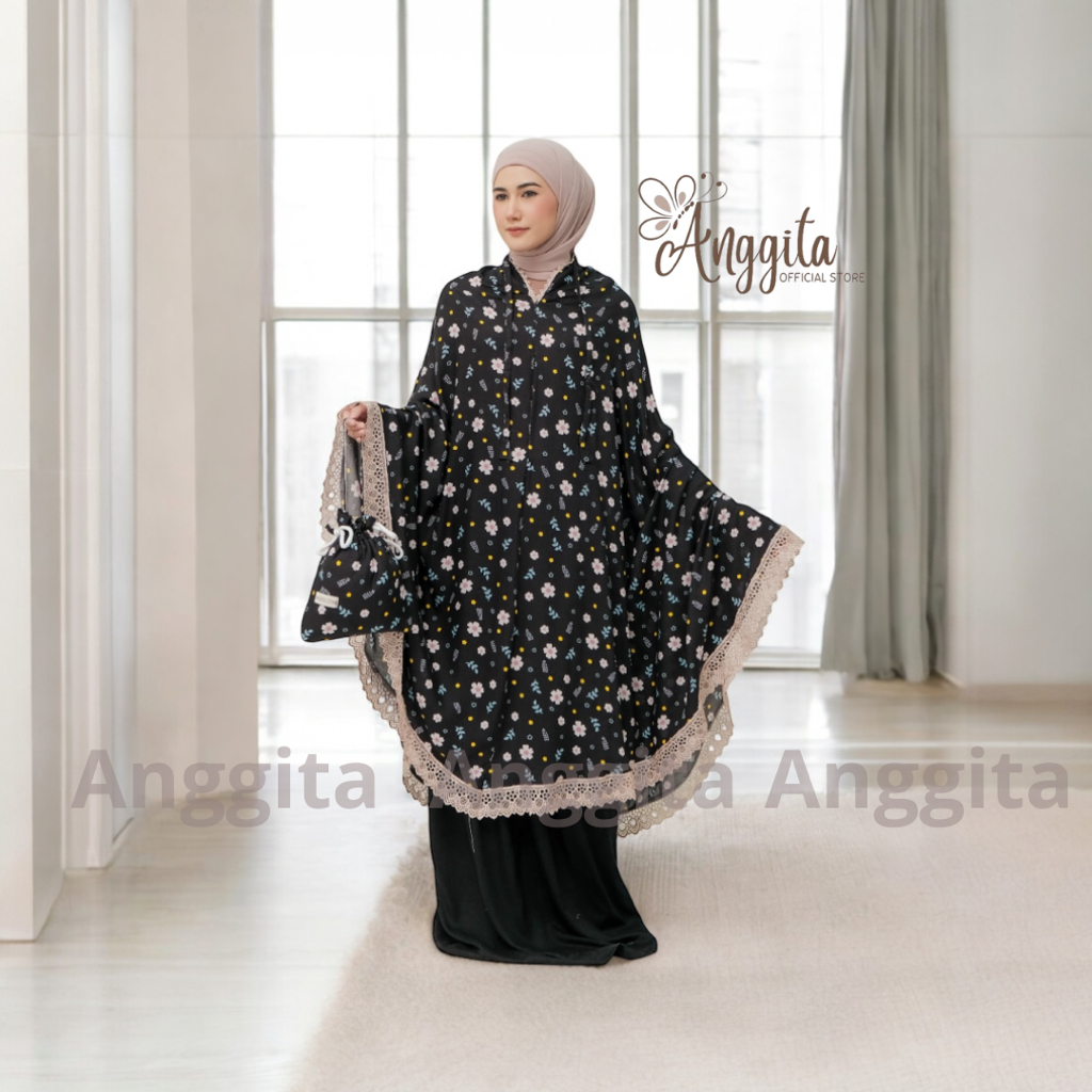 Anggita - Mukena Bali Rayon Jumbo Premium Viscose Polos Resleting Dagu Adem Katun Bahan Adem Dingin