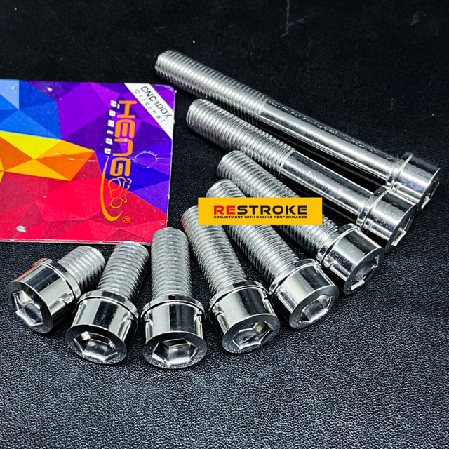 BAUT 14 M10 PANJANG 1cm - 8cm MODEL ORDINARY PROBOLT STAINLESS HENG THAILAND