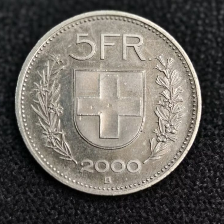 Koin Swiss 5 Francs Confoederatio Helvetica