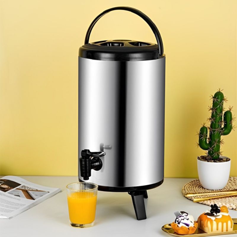 G155 MILKTEA BUCKET DRINK JAR DISPENSER JUMBO 10LITER DISPENSER AIR STAINLESS STEEL