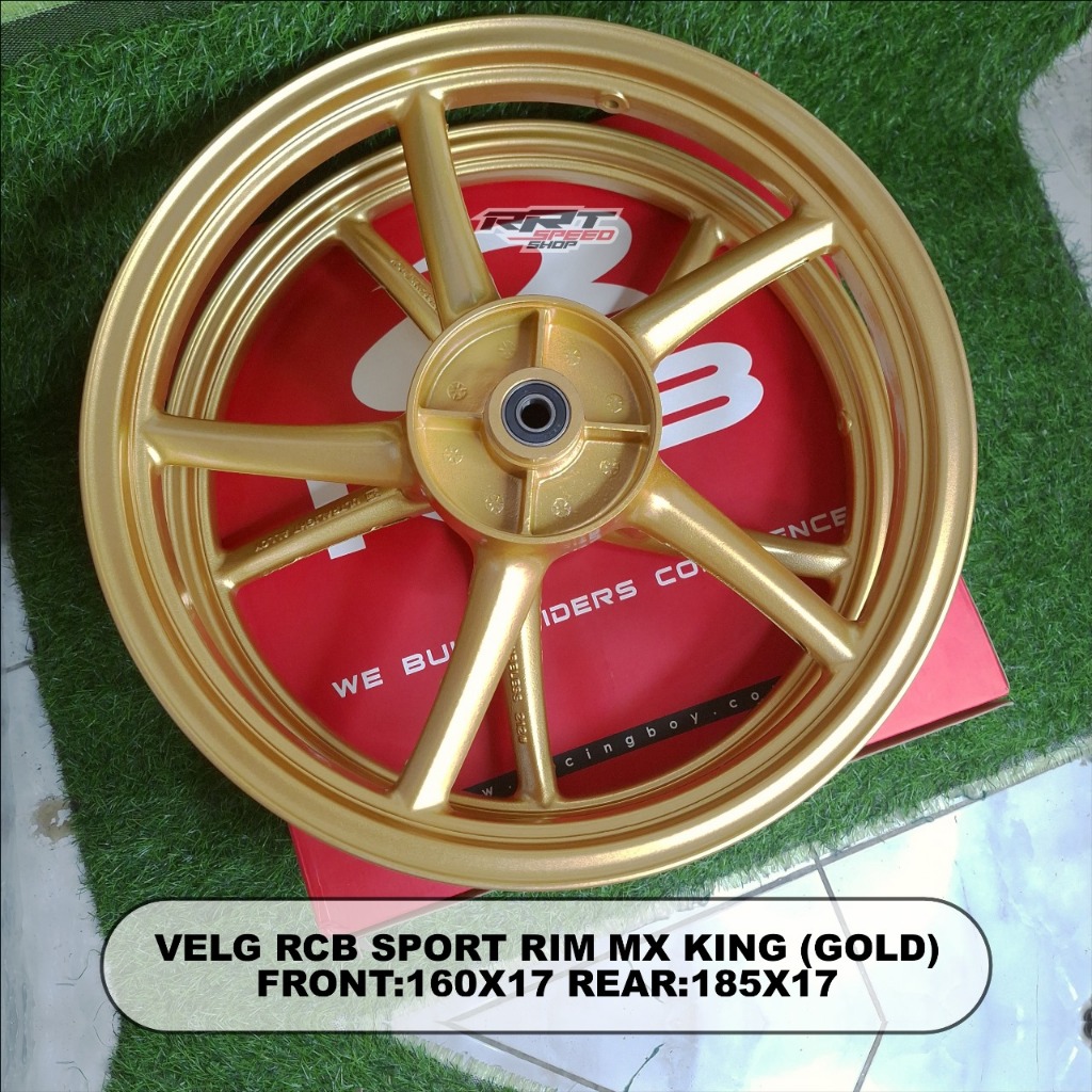 VELG RCB SPORT RIM MX KING GOLD DEPAN 160 BELAKANG 185 RING 17