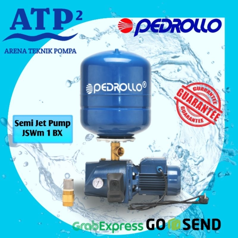 Pedrollo JSWm 1BX Pompa Semi Jet Pompa Air Sumur Dangkal