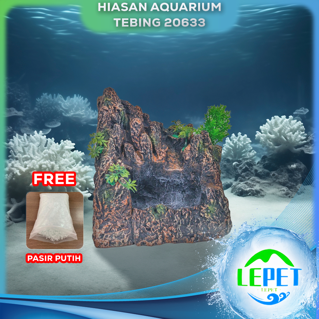 LEPET WATERFALL AQUASCAPE 20633 / HIASAN AQUARIUM TEBING AIR TERJUN