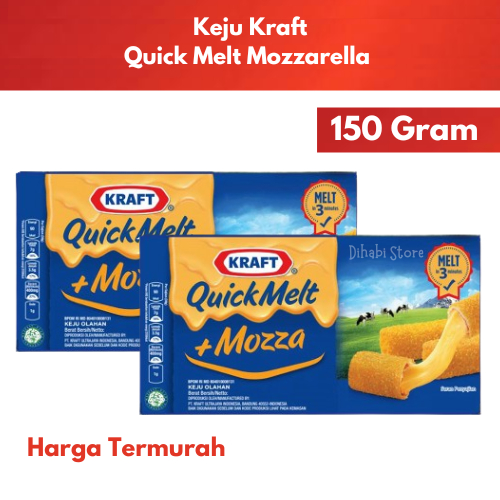 

Kraft Quick Melt Mozza 150 Gram Keju Cepat Leleh Mozzarella