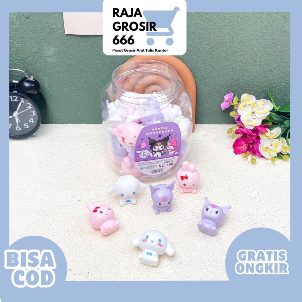 

Rautan Kuromi My Melody Cinnamorol Hello Kitty / Rautan Model Plastik Toples Sanrio R-1472 / Peruncing Pensil Sanrio kartun / alat tulis sekolah anak lucu ungu pink