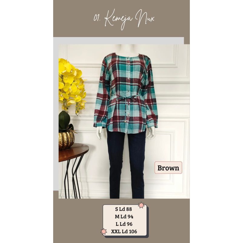 Kemeja Polos Cewek Bahan Rayon Kain Adem/Atasan Wanita Rayon Lengan Panjang/Baju Wanita Panjang