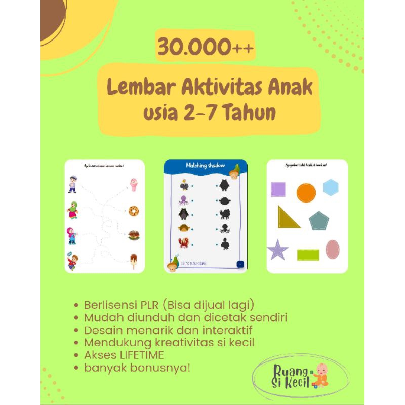 Printable worksheet / Lembar aktivitas anak