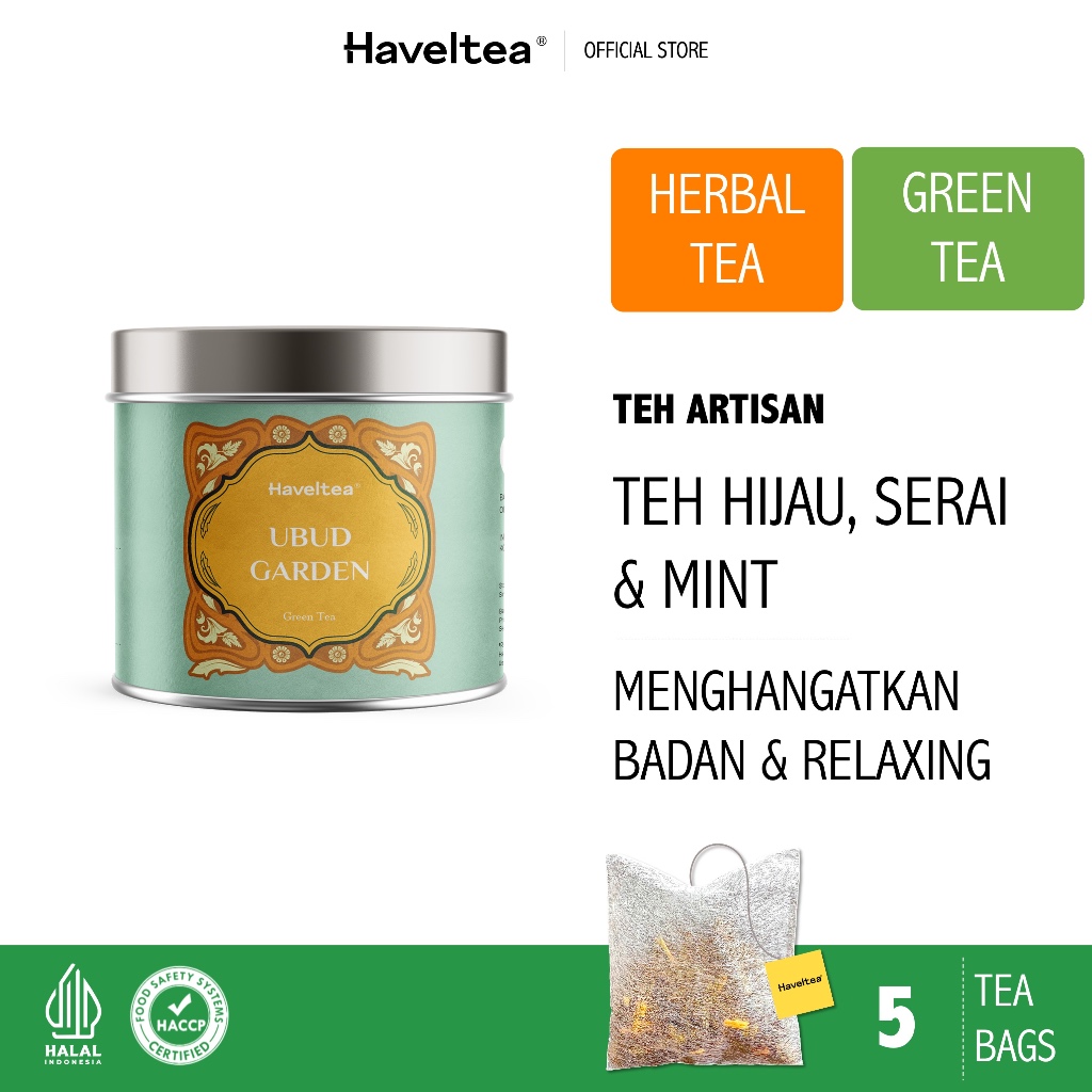 

UBUD GARDEN | Mini Tin | Haveltea | Teh Rempah | Teh Hijau Serai Mint