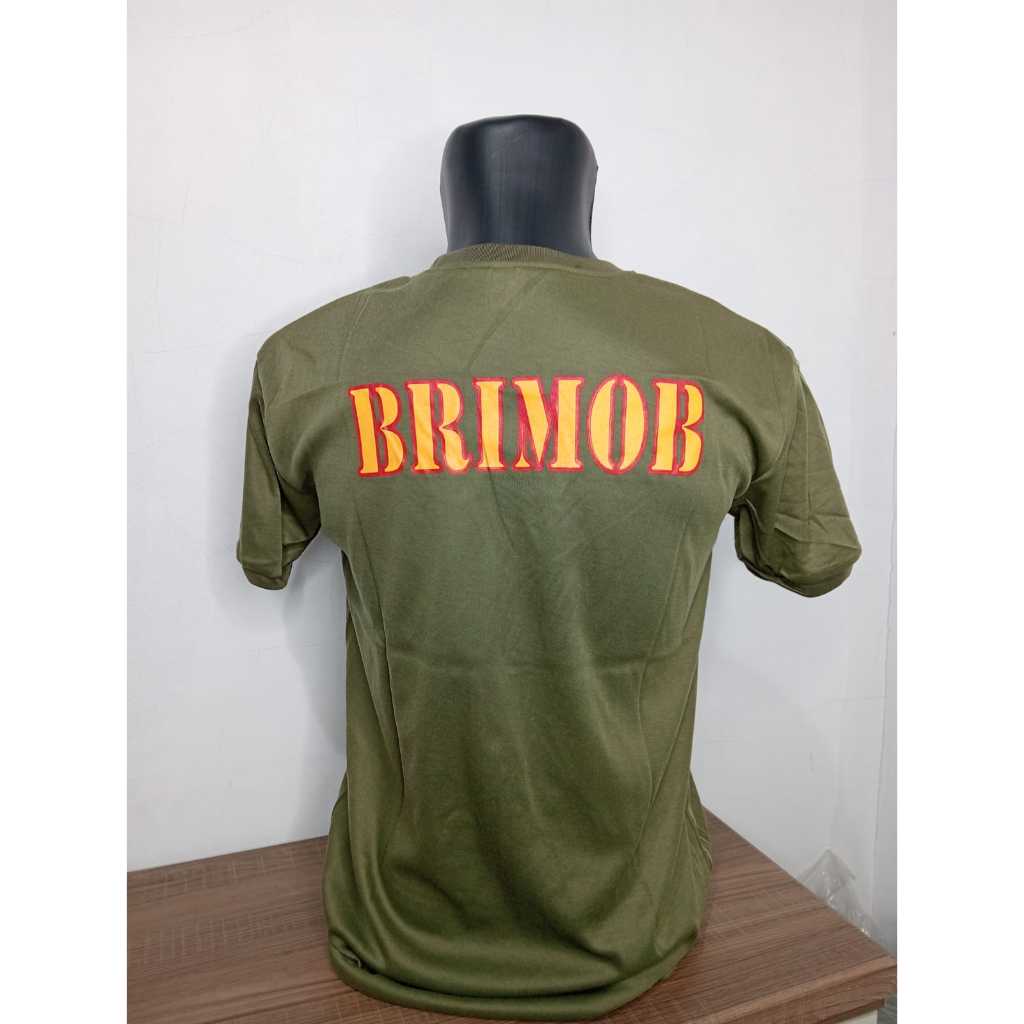 Kaos Brimob hijau / Kaos brimob Pendek / Baju brimob / Atribut brimob