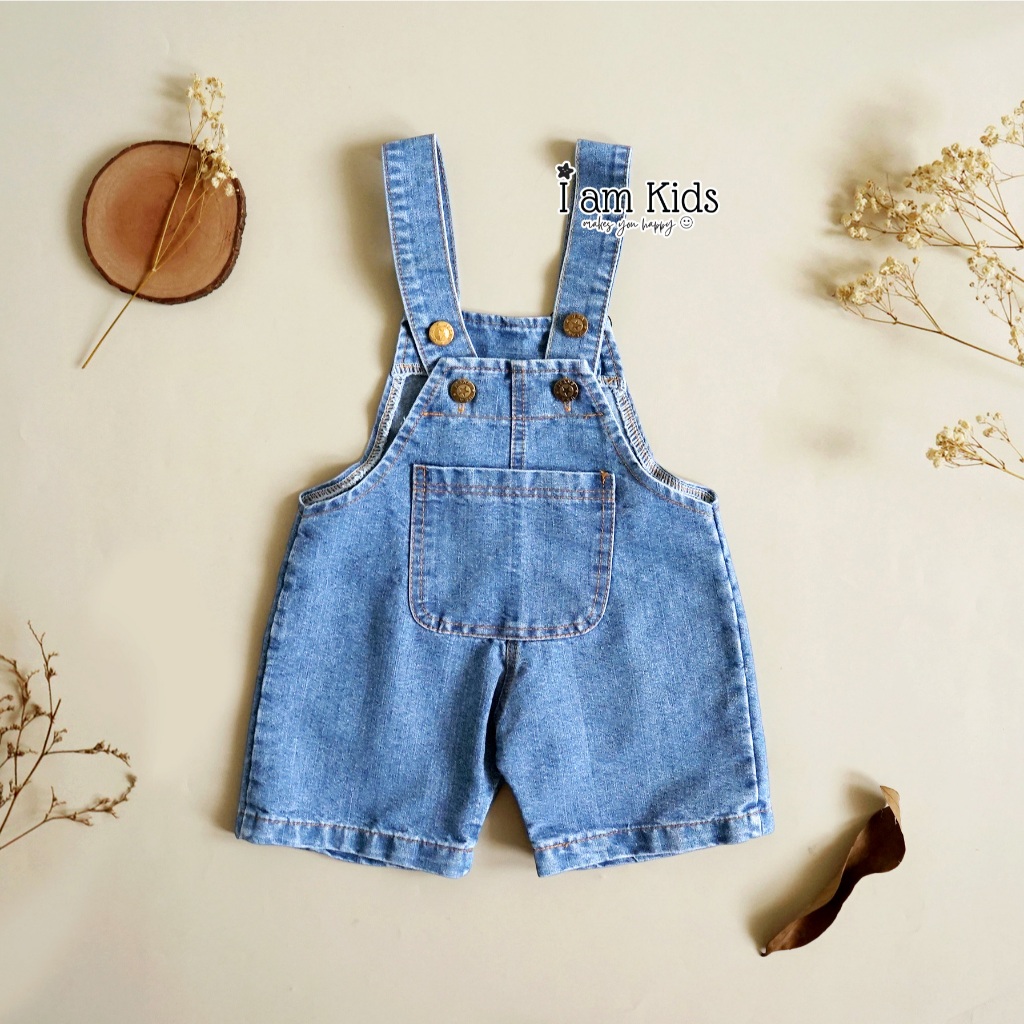 Baju Overall Jeans Bayi Anak Laki Laki dan Perempuan Lucu Kekinian - Baju Kodok iamkids | 6mo - 6T