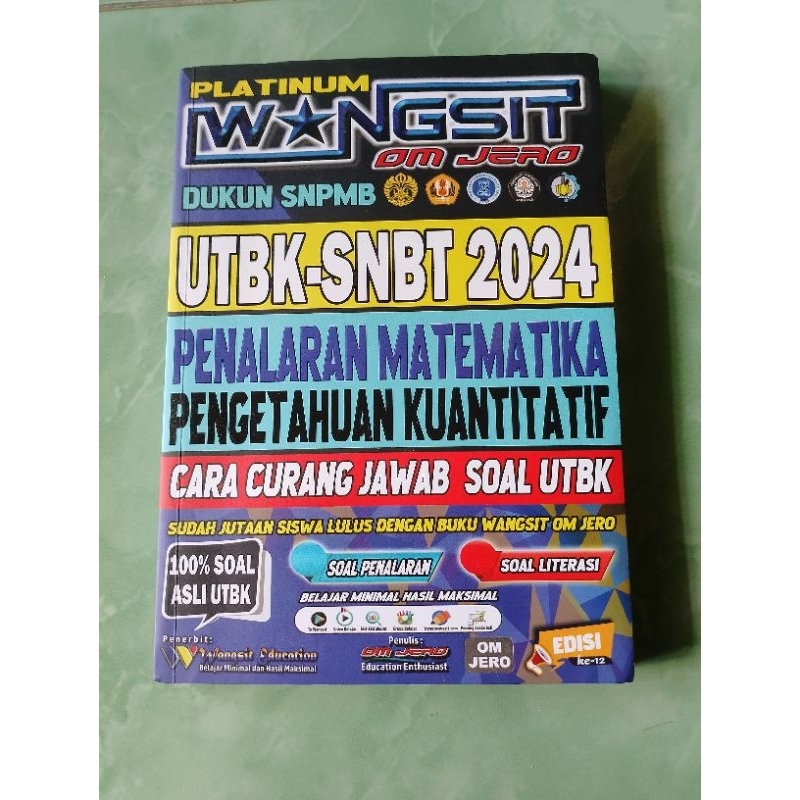 Buku WANGSIT OM JERO UTBK-SNBT 2024 PENALARAN MATEMATIKA PENGETAHUAN KUANTITATIF [Preloved Original]