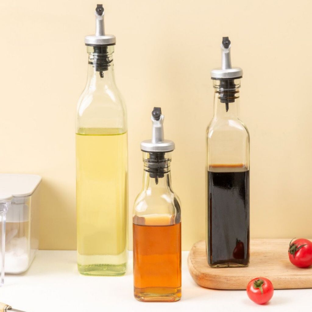 150 ML BOTOL KACA Minyak Goreng Sirup Kecap Cuka Botol Beling Olive Oil Bottle Hijau Premium Tutup E