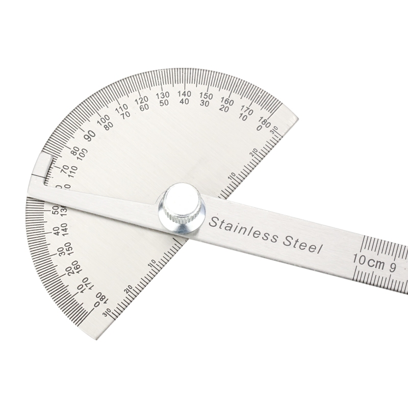 

gk Penggaris Busur Derajat 180 Derajat Bahan Stainless Steel Sudut Goniometer ALAT UKUR SUDUT