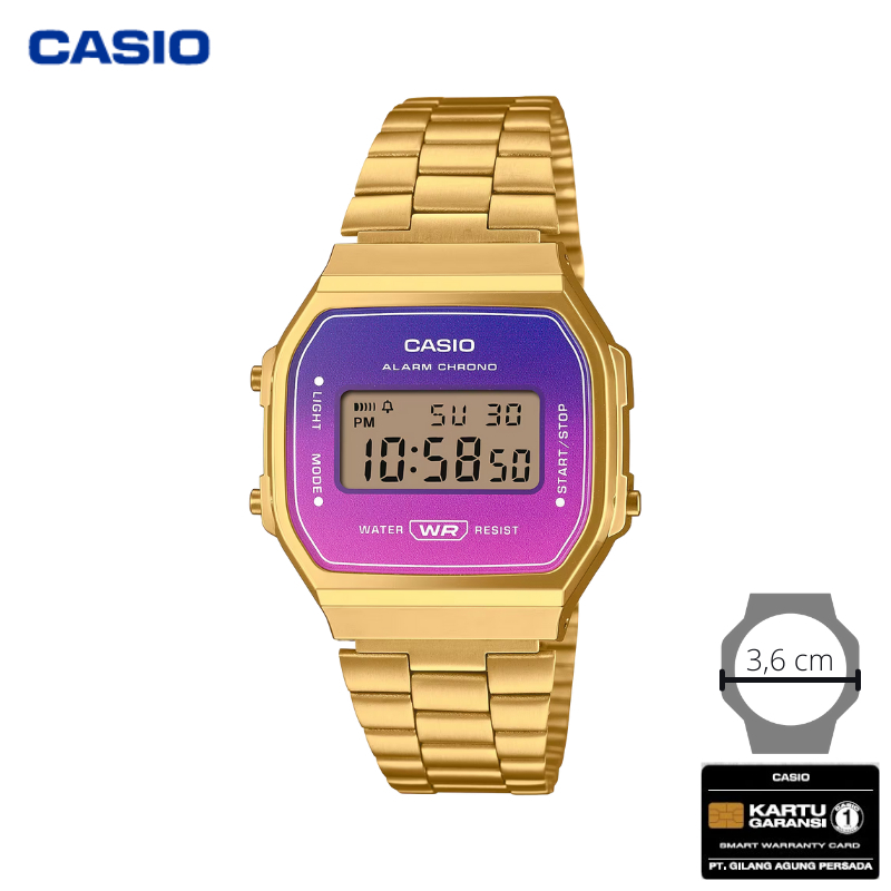 JAM TANGAN CASIO A-168WERG-2A - A168WERG 2ADF GOLD CASIO ORIGINAL