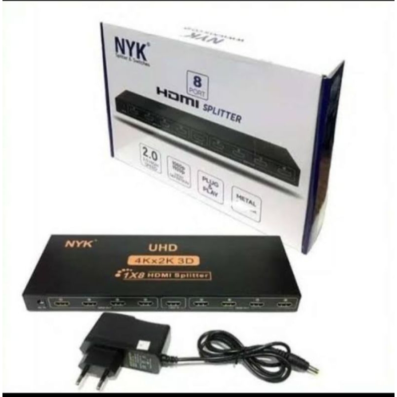 HDMI SPLITTER 8PORT NYK SUPPORT FULL HD