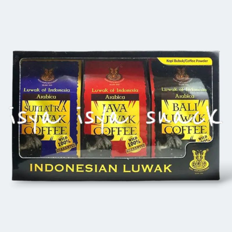 

Kupu Kupu Bola Dunia Kopi Bali Luwak Indonesia Set isi 3 Bubuk Ground Beans