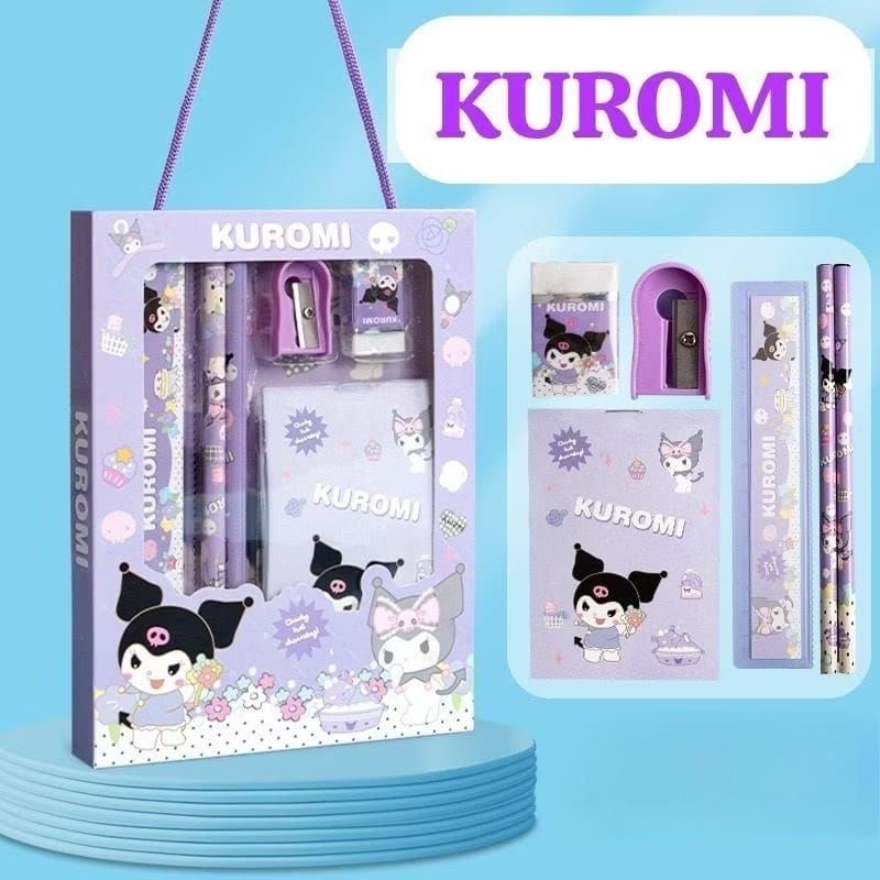 

( ATK K111 ) Set Alat Tulis Kantor (Anak Sekolah) ATK K111 Sanrio Stationery Pensil Rautan Penghapus