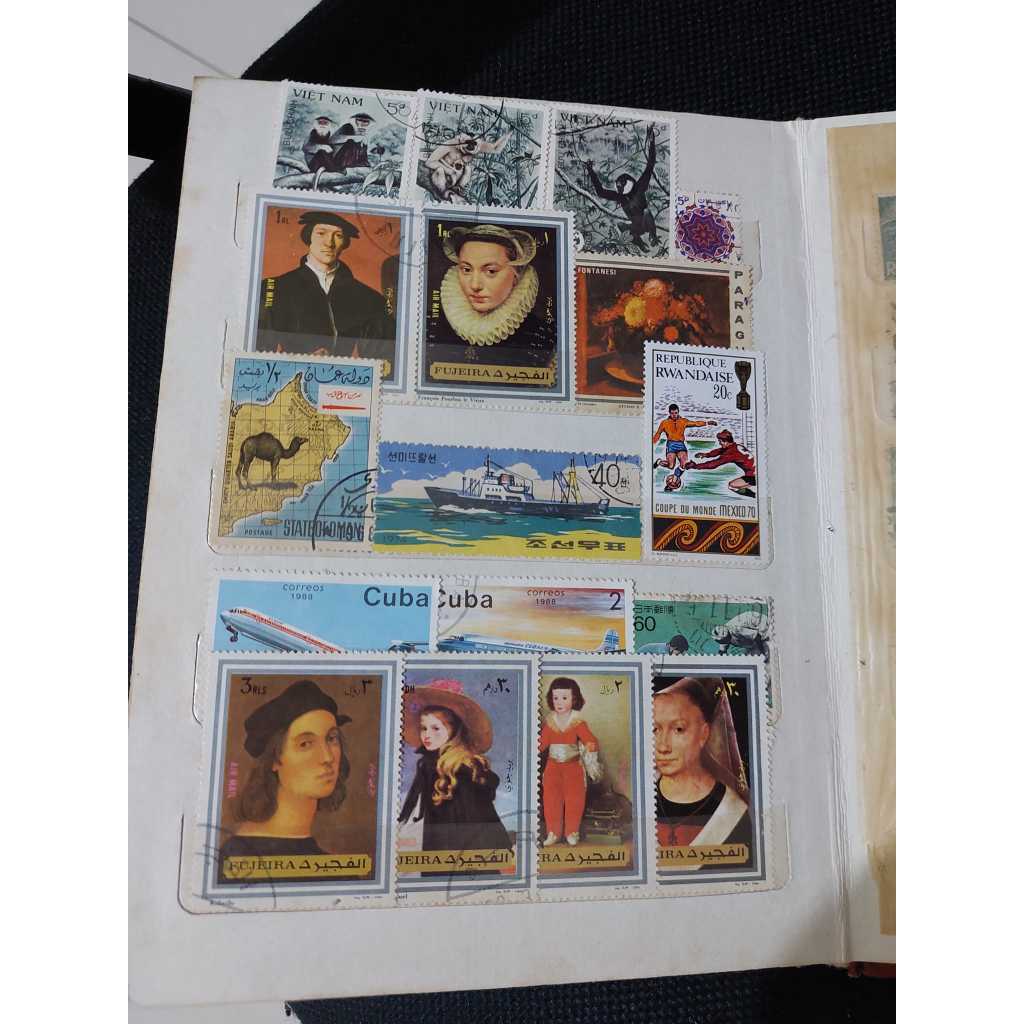 

album perangko lama manca negara sekitar 250 pcs