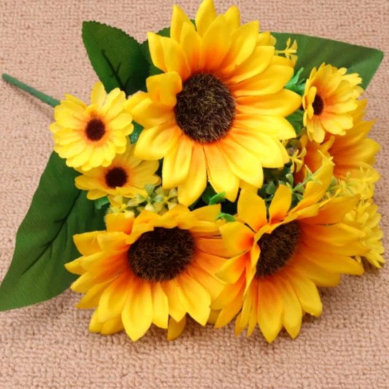 Bunga Matahari 4R Besar / Tanaman Artificial Bunga Plastik