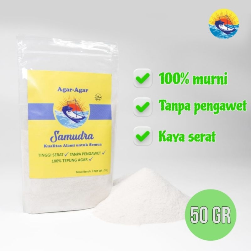 

Tepung Agar-agar Samudra kemasan 50 gram