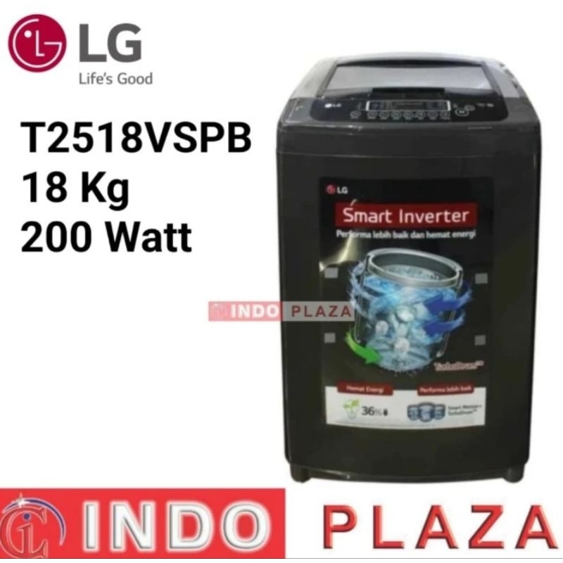 MESIN CUCI LG 1 TABUNG TOP LOADING 18KG/18KG T2518VSPB