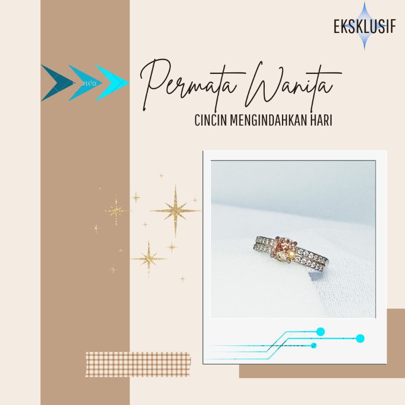 Cincin Titanium Wanita Permata Pink