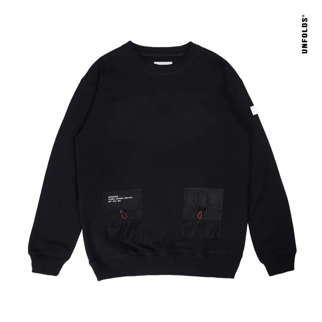 Symphonic Pocket Sig Black Crewneck Bordir