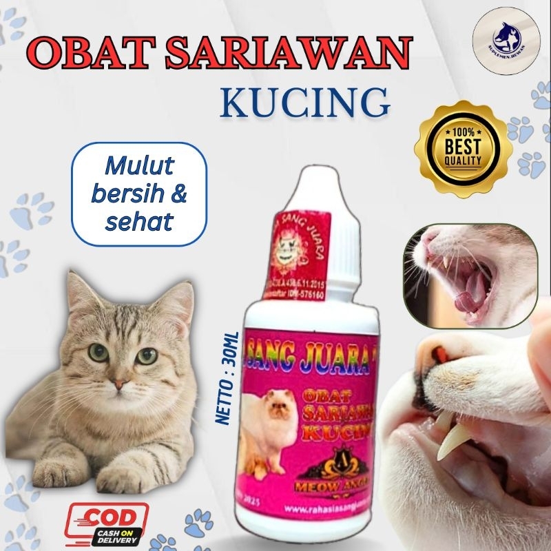OBAT Sariawan Dan Radang Tenggorokan Untuk Kucing 30ml