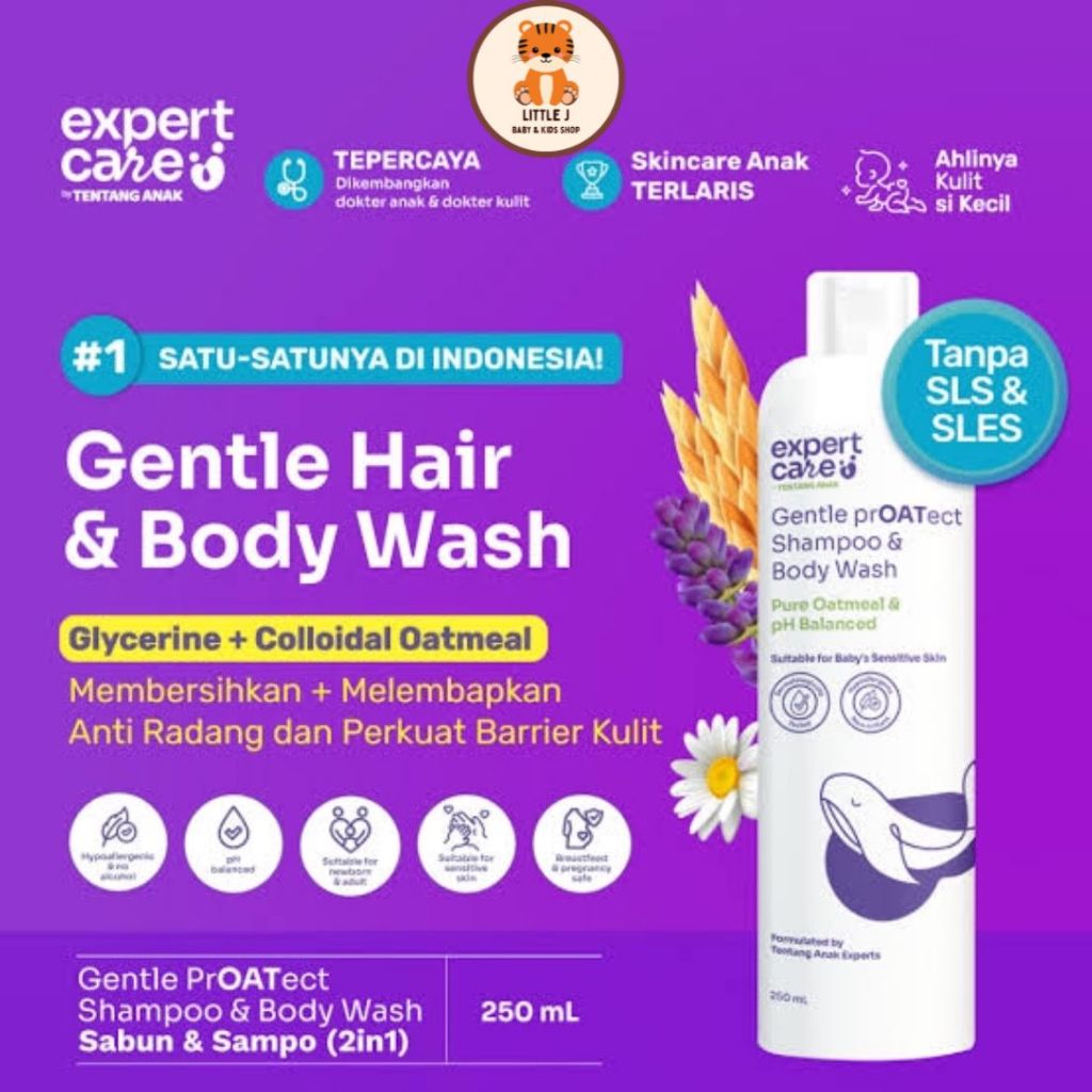 Expert Care 2in1 Body Wash & Shampoo Expert Care Gentle Hair & Body Wash Sabun Shampo Bayi & Anak