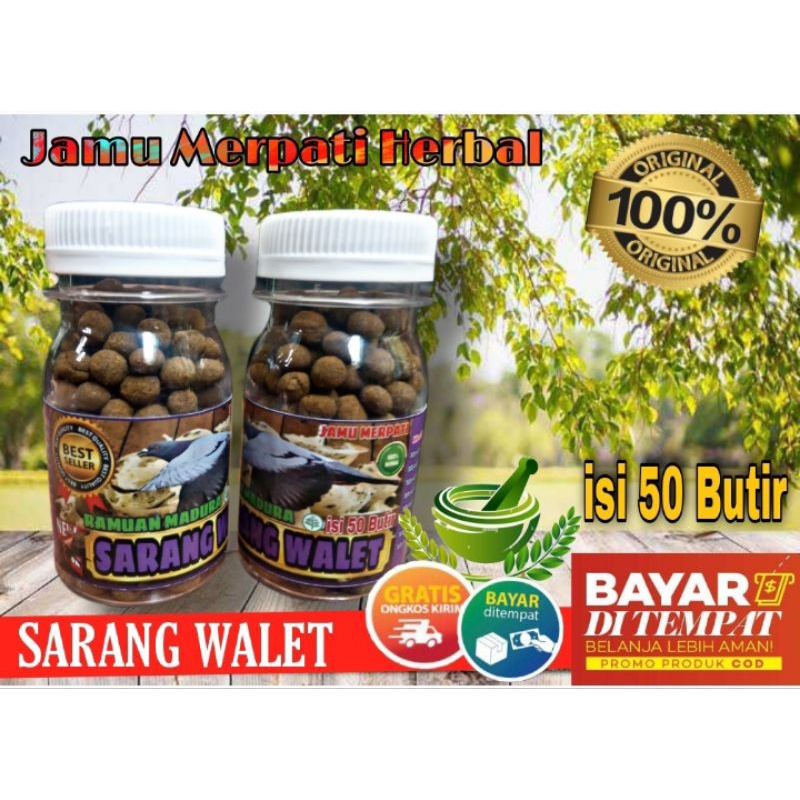 JAMU MERPATI SARANG WALET ISI 120 BUTIR - untuk merpati kolong dan balap pil giring keket keras ferf
